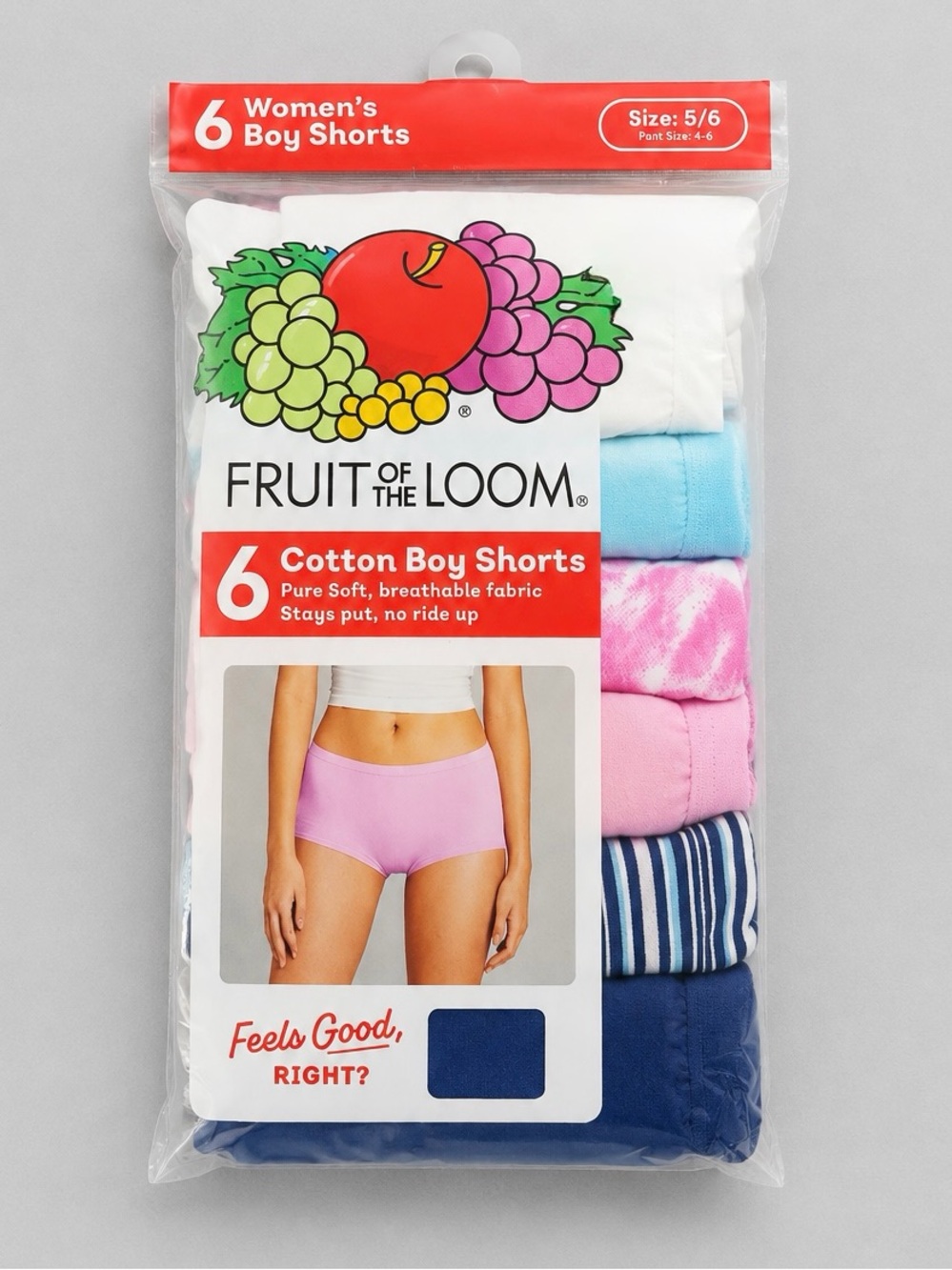 Cotton Boyshort Underwear, 6-Pack - Picture 6 of 6